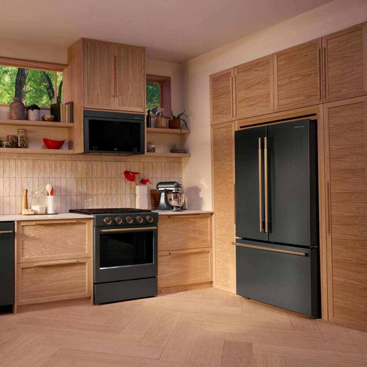 Alt View 4. KitchenAid - 24 Cu. Ft. French Door Counter-Depth Refrigerator  with Interior Dispense - Juniper.