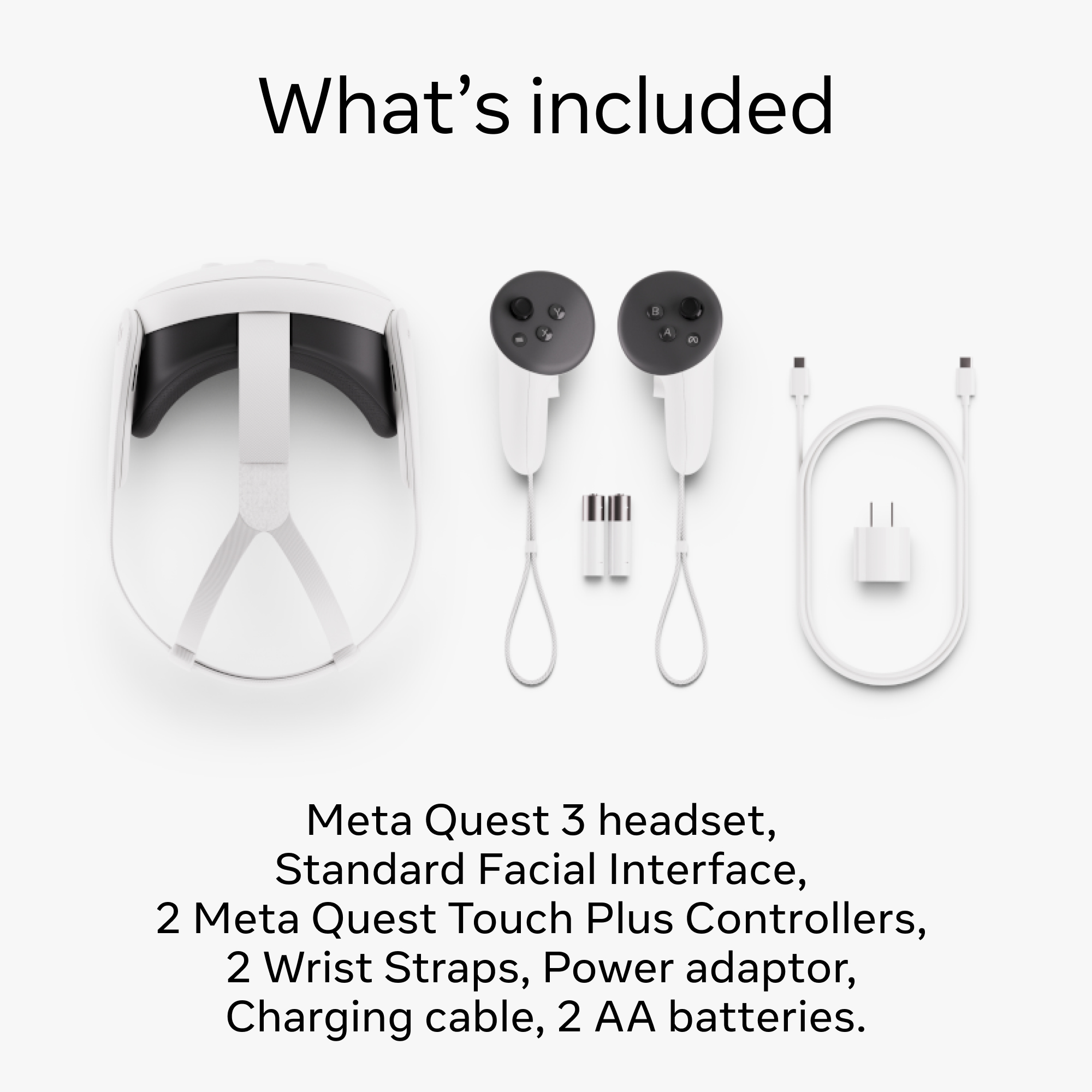 Meta Quest 3 All-in-One VR Headset - White (899-00579-01) for sale online