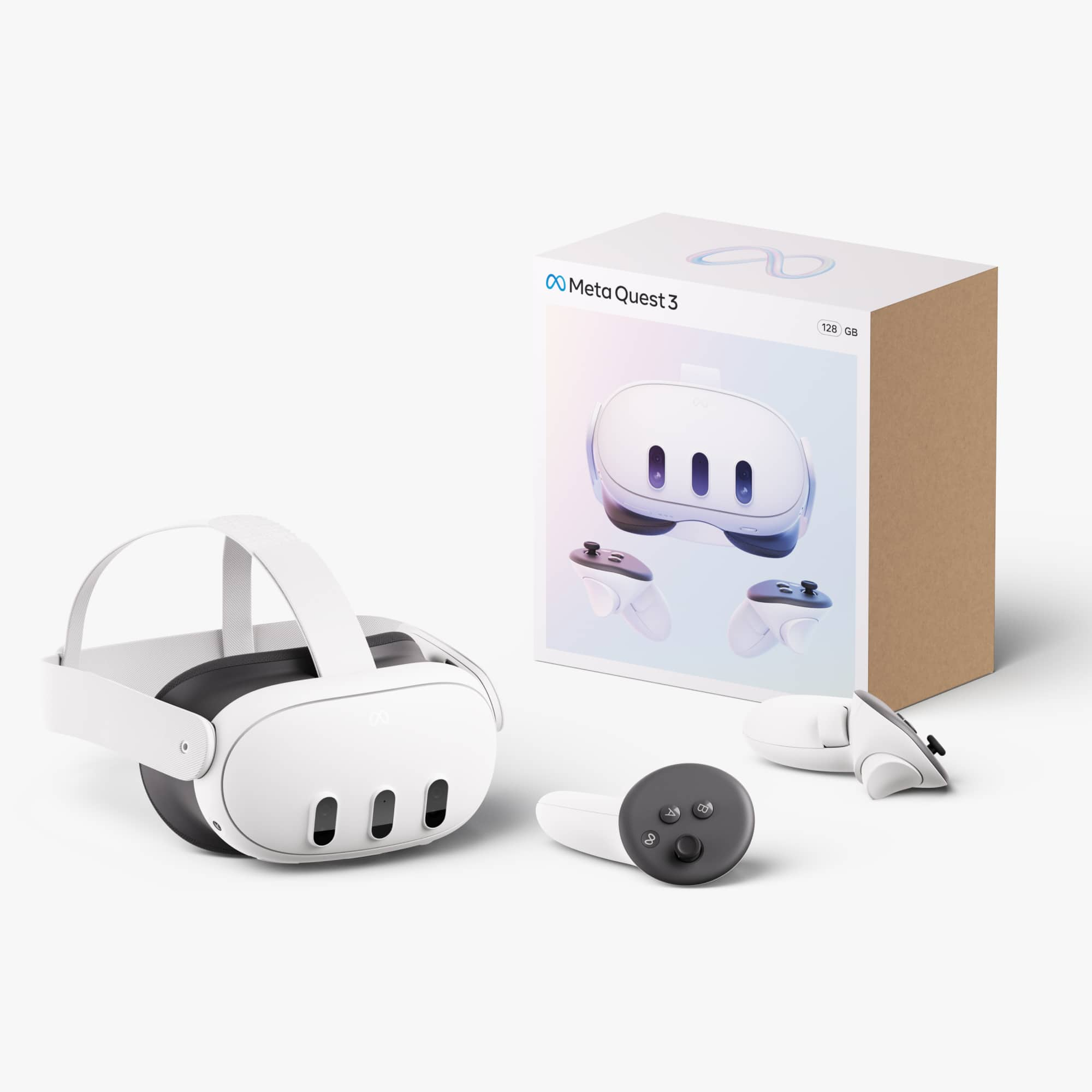 VR Headsets - Package Meta Quest 3 Breakthrough Mixed Reality 128GB White  and Carrying Case for Quest 3 Gray - Best Buy