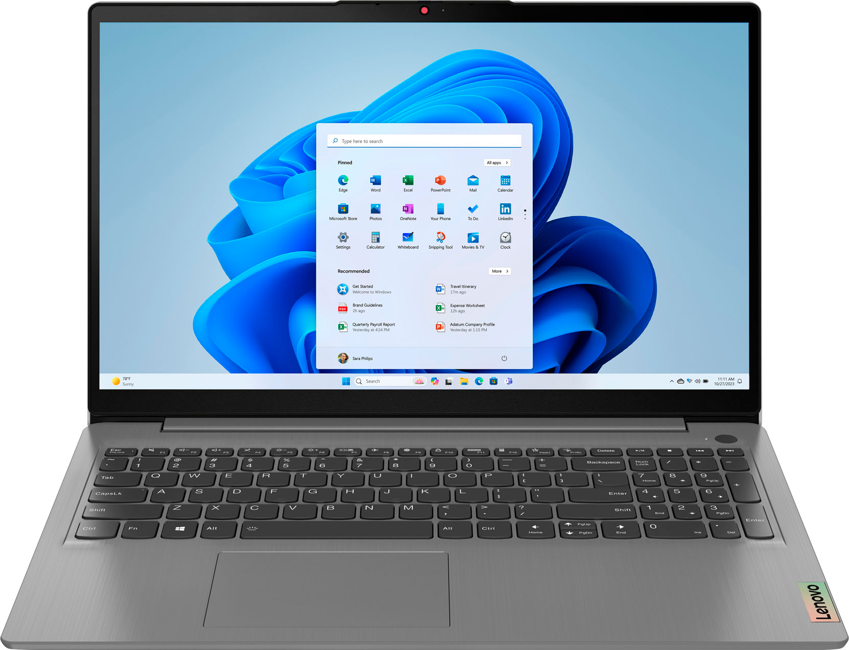 Lenovo - Ideapad 3i 15.6" FHD Touch Laptop - Core i3-1115G4 with 8GB Memory - 256GB SSD - Arctic Grey