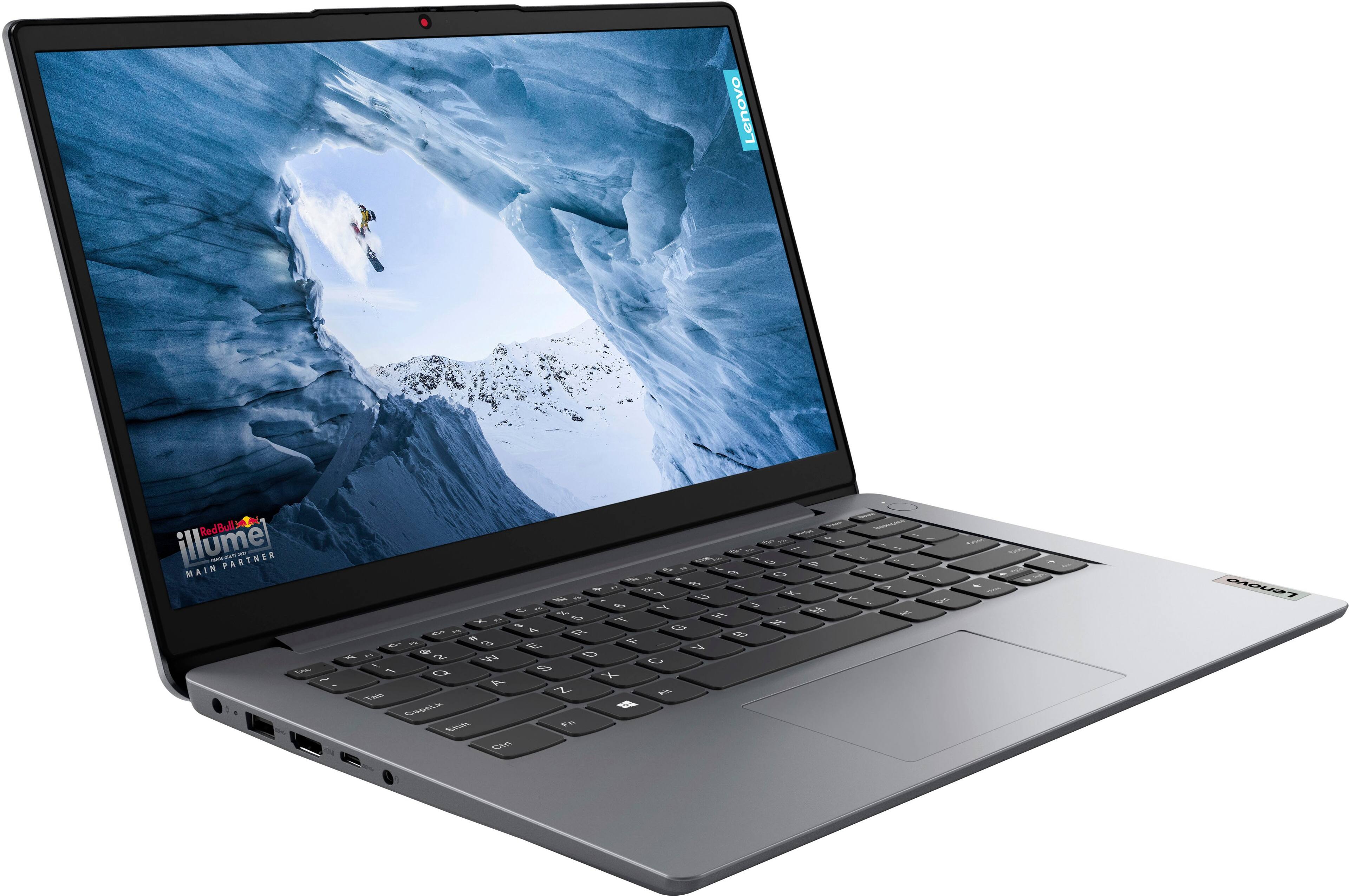 Angle. Lenovo - Lenovo Ideapad 1 14" Laptop - Celeron N4020 with 4GB Memory - Intel UHD Graphics - 128GB SSD - Cloud Gray.