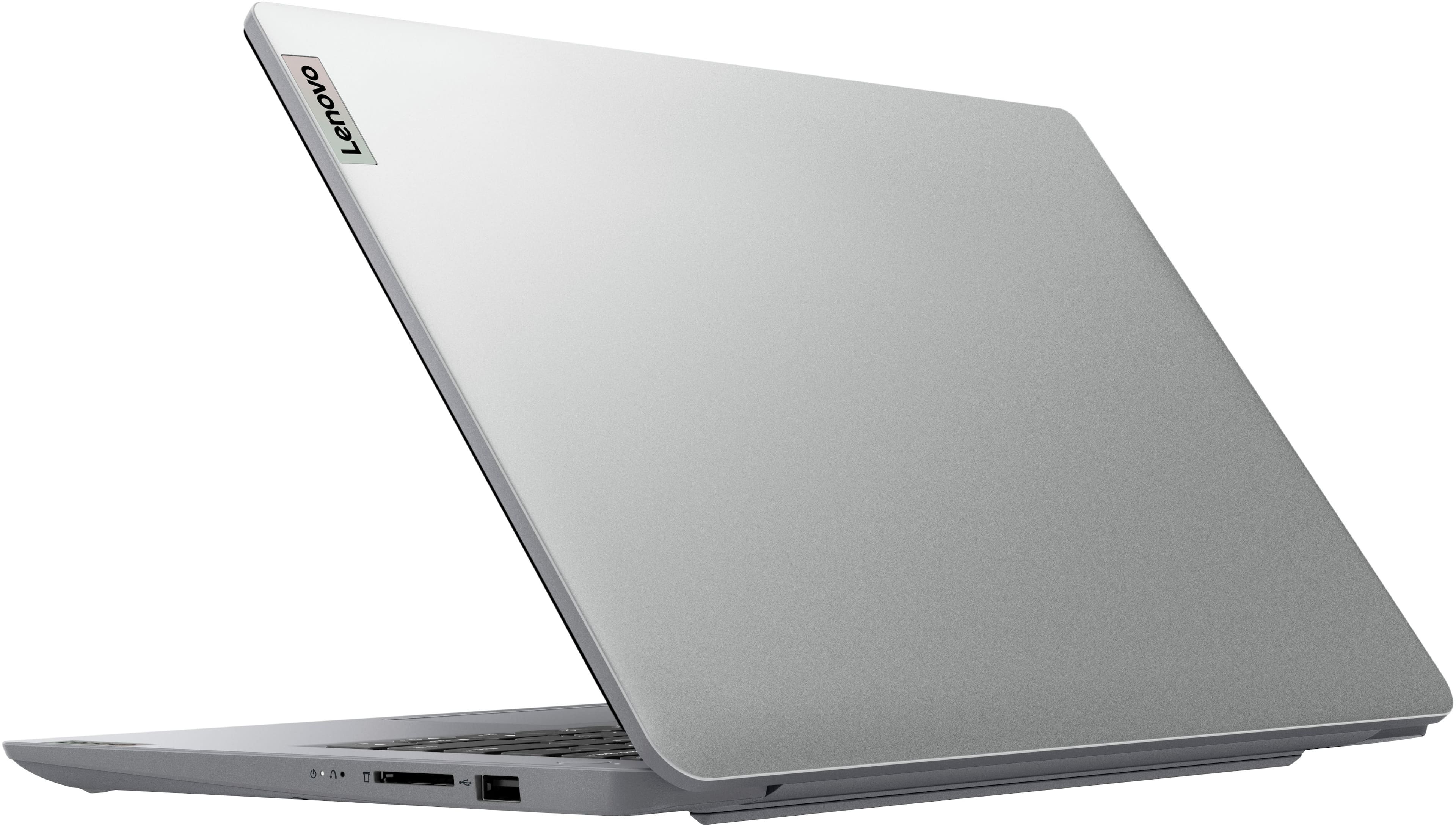 Alt View 3. Lenovo - Lenovo Ideapad 1 14" Laptop - Celeron N4020 with 4GB Memory - Intel UHD Graphics - 128GB SSD - Cloud Gray.