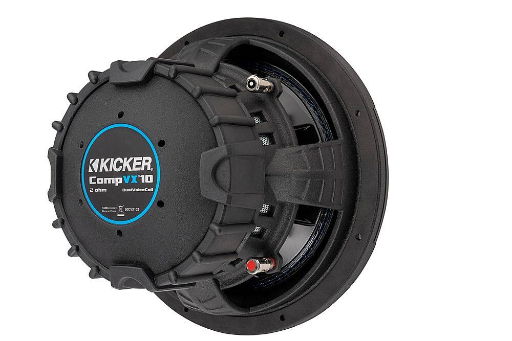 Alt View 11. KICKER - CompVX 10" Dual-Voice-Coil 2-Ohm Subwoofer - Black.