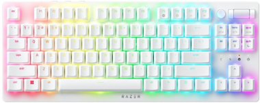 Razer - DeathStalker V2 Pro TKL Wireless Optical Linear Switch Gaming Keyboard with Low-Profile Design - White - Front_Zoom