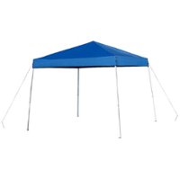 Alamont Home - Harris 8'x8' Weather Resistant Easy Pop Up Slanted Leg Canopy Tent with Carry Bag - Blue - Front_Zoom
