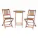 Front. Alamont Home - Martindale Indoor/Outdoor Acacia Wood Folding Table and 2 Chair Bistro Set in Natural - Natural.