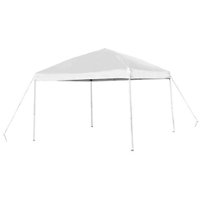 Flash Furniture - Harris 10'x10' Weather Resistant Easy Up Event Straight Leg Instant Canopy Tent - White - Front_Zoom