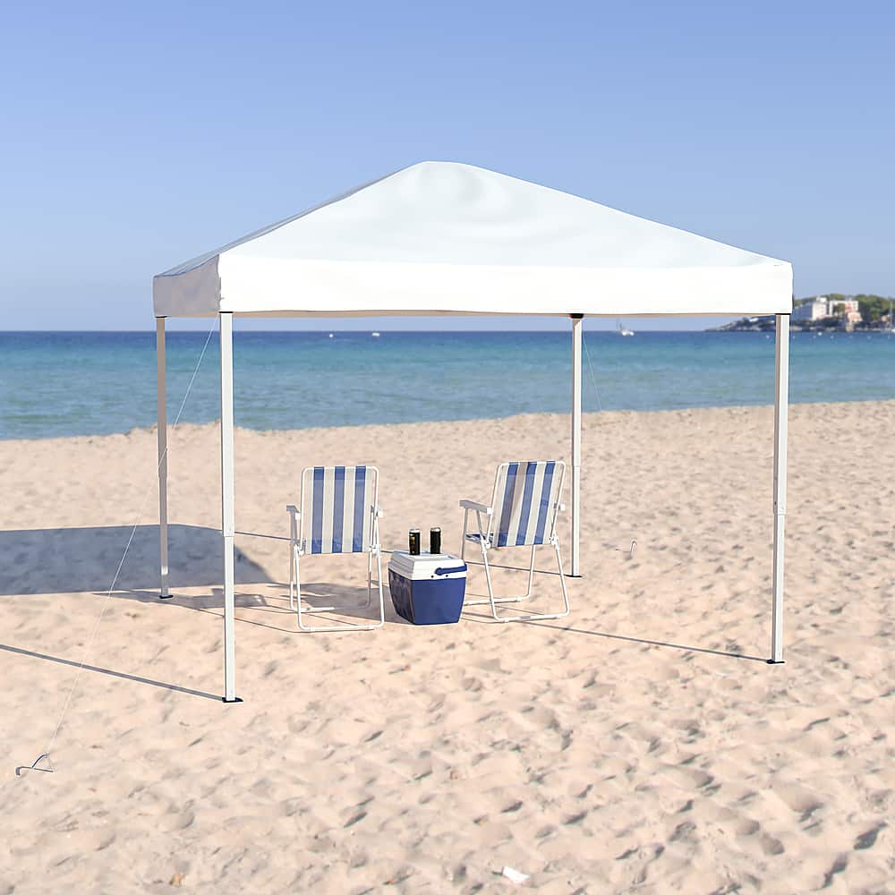 Alt View 11. Alamont Home - Harris 10'x10' Weather Resistant Easy Up Event Straight Leg Instant Canopy Tent - White.