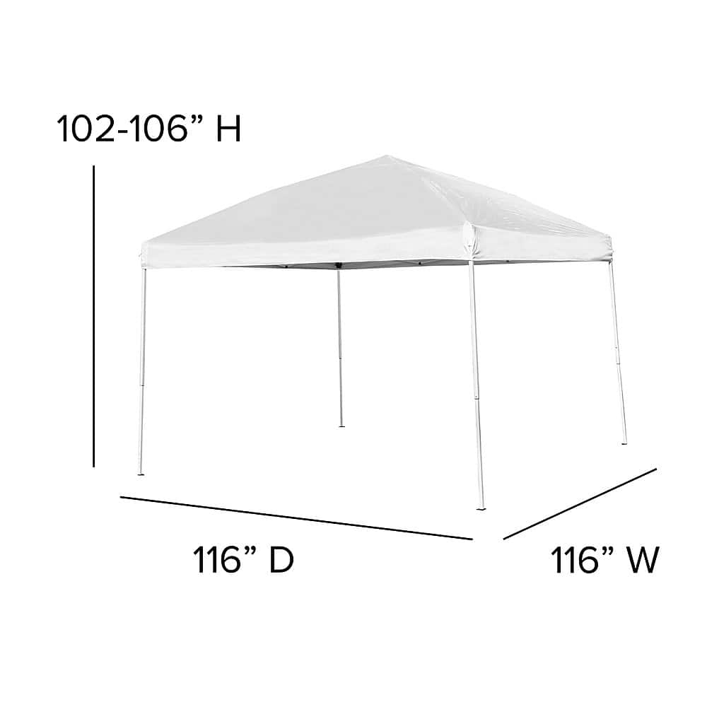 Alt View 13. Alamont Home - Harris 10'x10' Weather Resistant Easy Up Event Straight Leg Instant Canopy Tent - White.