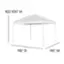 Alt View 13. Alamont Home - Harris 10'x10' Weather Resistant Easy Up Event Straight Leg Instant Canopy Tent - White.