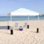 Alt View 11. Alamont Home - Harris 10'x10' Pop Up Straight Leg Canopy Tent With Sandbags and Wheeled Case - White.