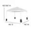 Alt View 13. Alamont Home - Harris 10'x10' Pop Up Straight Leg Canopy Tent With Sandbags and Wheeled Case - White.