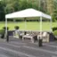 Alt View 14. Alamont Home - Harris 10'x10' Pop Up Straight Leg Canopy Tent With Sandbags and Wheeled Case - White.
