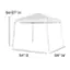 Alt View 13. Alamont Home - Harris 8'x8' Weather Resistant Easy Pop Up Slanted Leg Canopy Tent with Carry Bag - White.