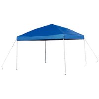 Alamont Home - Harris 10'x10' Weather Resistant Easy Up Event Straight Leg Instant Canopy Tent - Blue - Front_Zoom