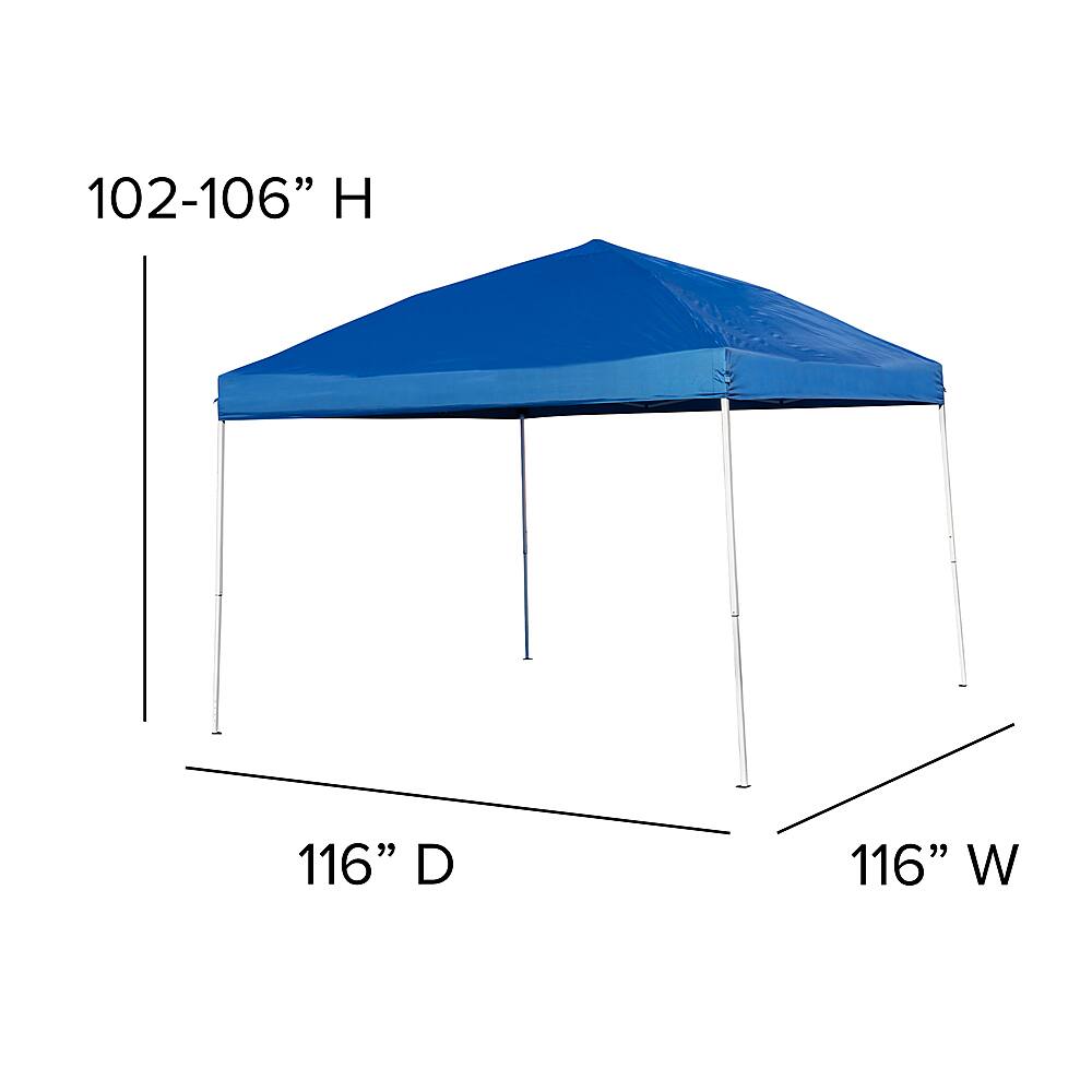 Alt View 13. Alamont Home - Harris 10'x10' Weather Resistant Easy Up Event Straight Leg Instant Canopy Tent - Blue.