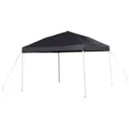 Front. Alamont Home - Harris 10'x10' Weather Resistant Easy Up Event Straight Leg Instant Canopy Tent - Black.