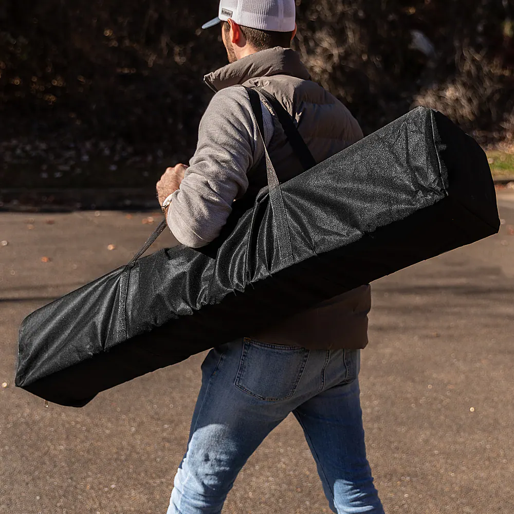 Alt View 12. Alamont Home - Harris 10'x10' Weather Resistant Easy Up Event Straight Leg Instant Canopy Tent - Black.