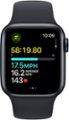 Alt View Zoom 15. Apple Watch SE 2nd Generation (GPS + Cellular) 40mm Midnight Aluminum Case with Midnight Sport Band - S/M - Midnight (AT&T).