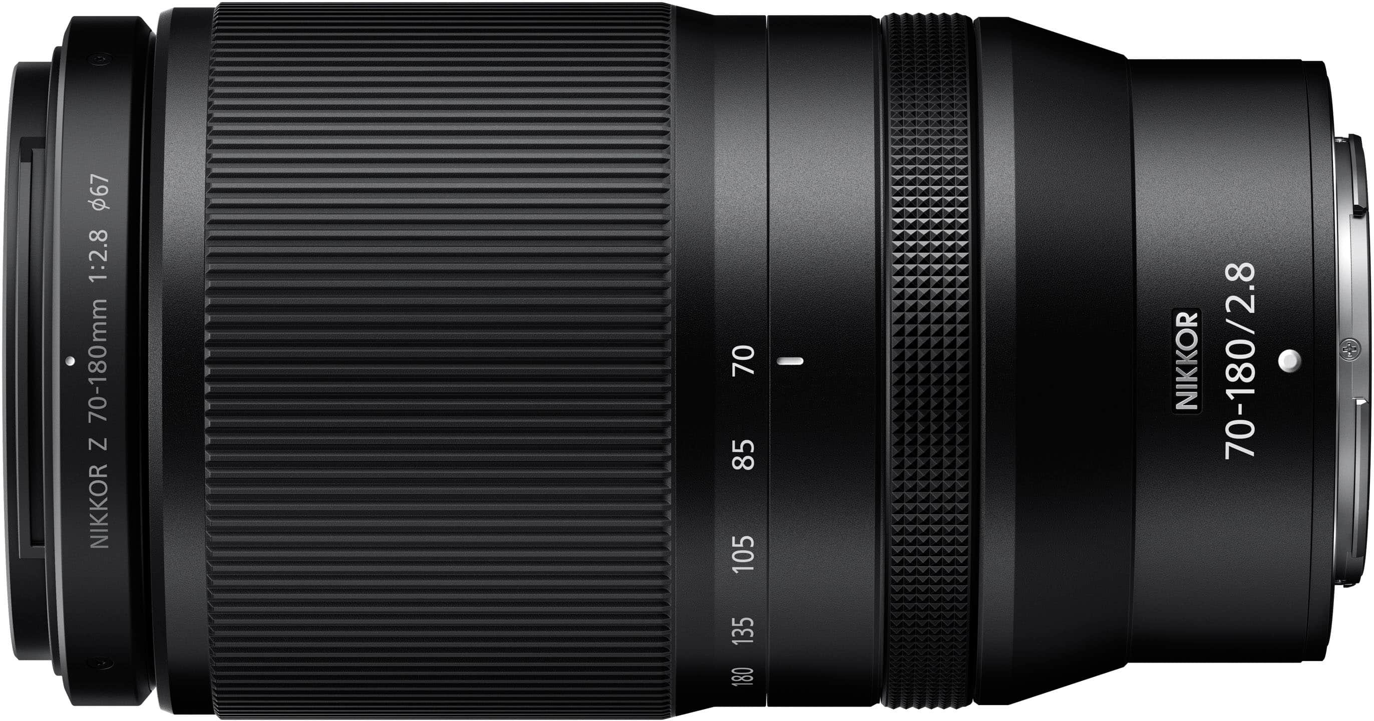Angle. Nikon - NIKKOR Z 70-180mm f/2.8 Standard Zoom Lens for Z Mount Cameras - Black.