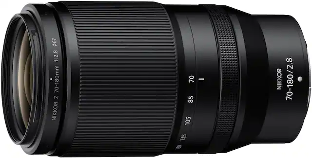 Front. Nikon - NIKKOR Z 70-180mm f/2.8 Standard Zoom Lens for Z Mount Cameras - Black.