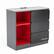 Front. X Rocker - Carbon-Tek Gaming Storage Unit with LED - Black.