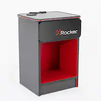X Rocker - Carbon-Tek Gaming End Table with LED - Black - Front_Zoom