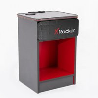 X Rocker - Carbon-Tek Gaming End Table with LED - Black - Front_Zoom