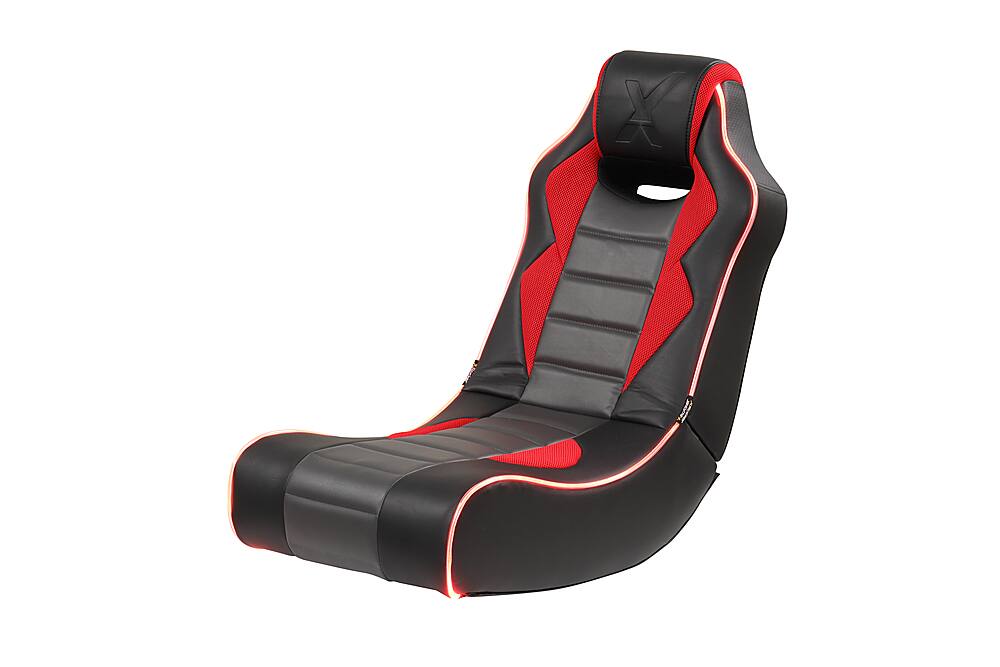 Left. X Rocker - Flash LED Audio Floor Rocker, Red/Black/LED - Red.