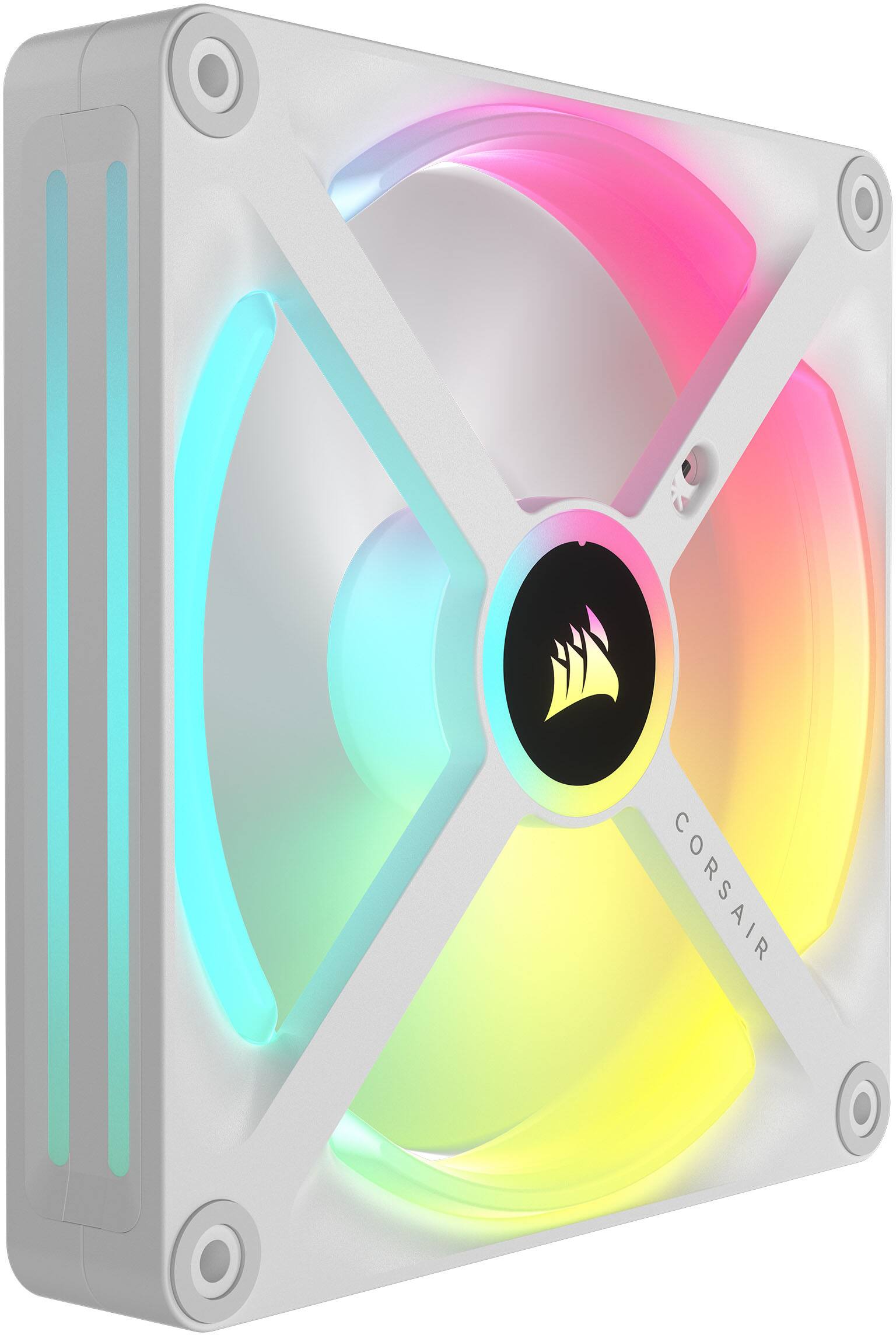 Alt View 14. CORSAIR - iCUE LINK QX140 RGB 140mm PWM Fans Starter Kit - White - White.