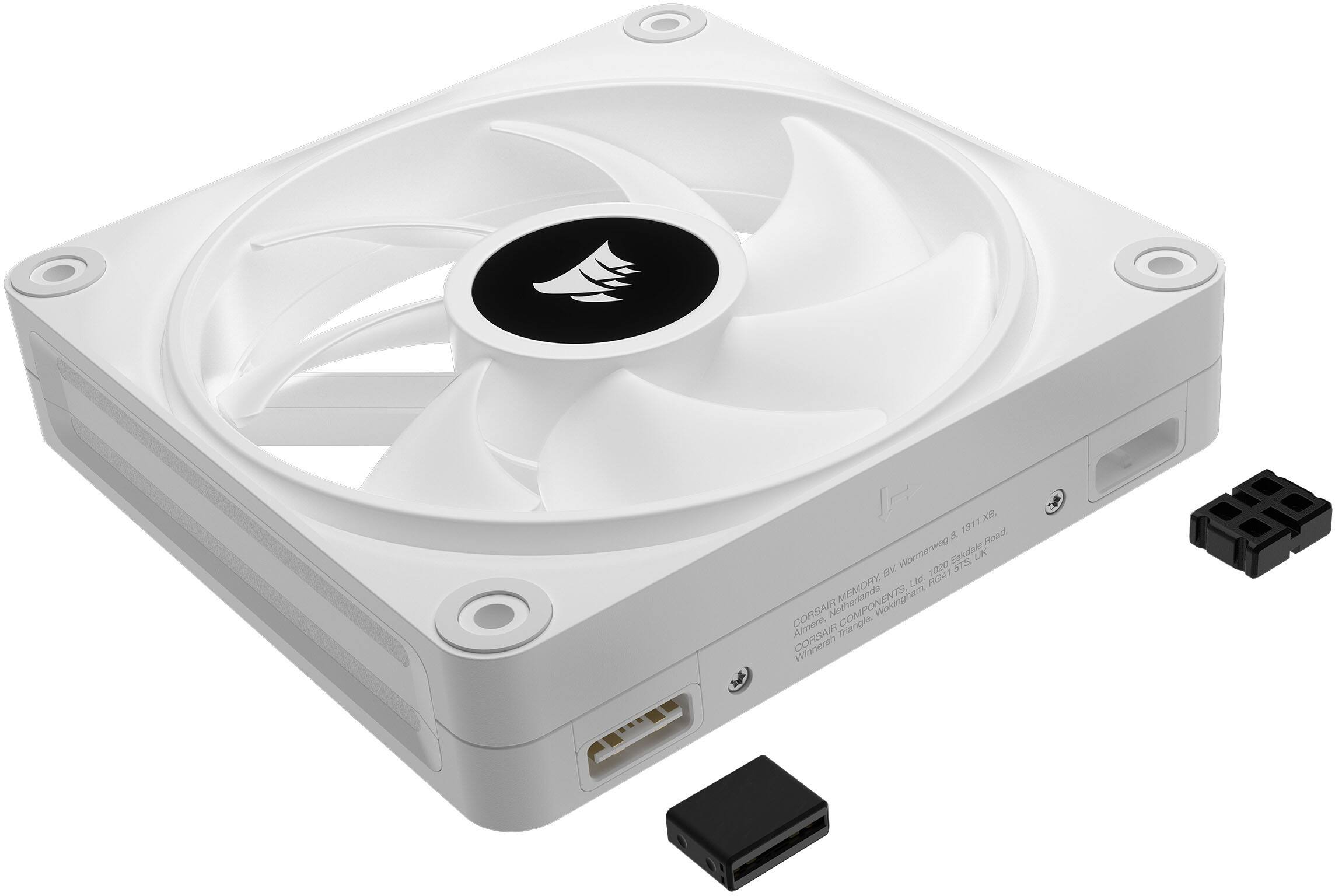 Alt View 18. CORSAIR - iCUE LINK QX140 RGB 140mm PWM Fans Starter Kit - White - White.