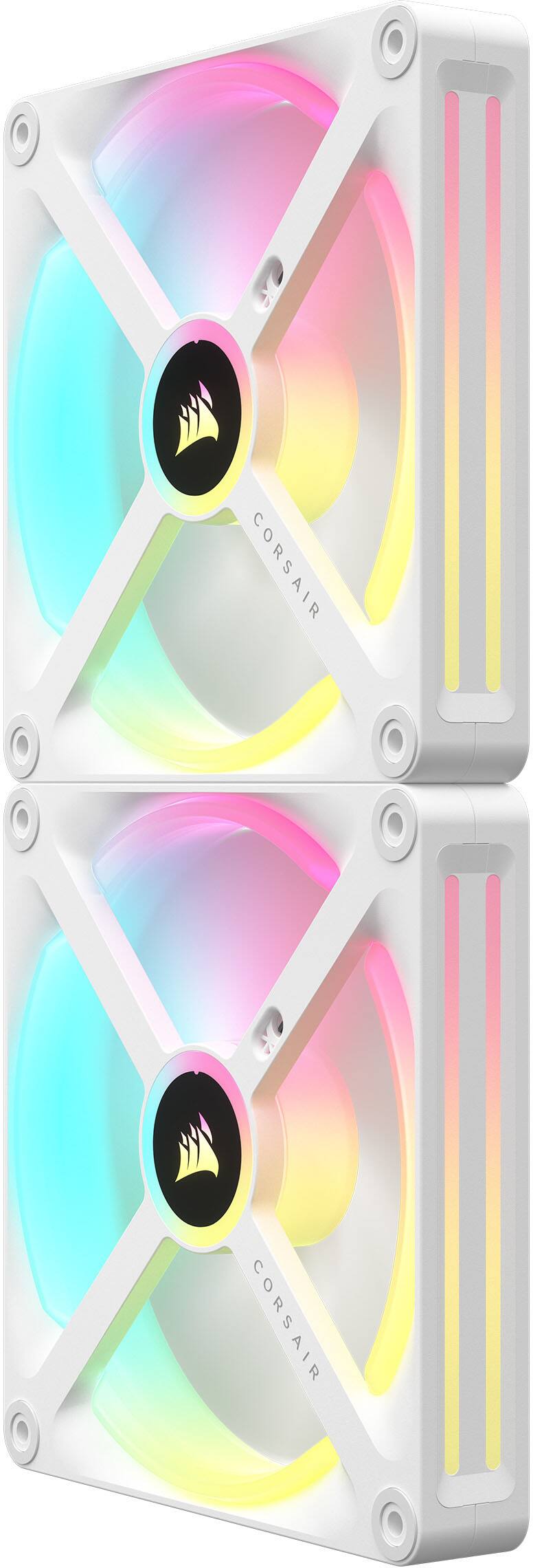 Alt View 20. CORSAIR - iCUE LINK QX140 RGB 140mm PWM Fans Starter Kit - White - White.