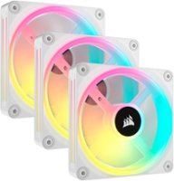 CORSAIR - iCUE LINK QX120 RGB 120mm PWM Computer Case Fan with iCUE LINK System Hub Kit (3-pack) - White - Front_Zoom
