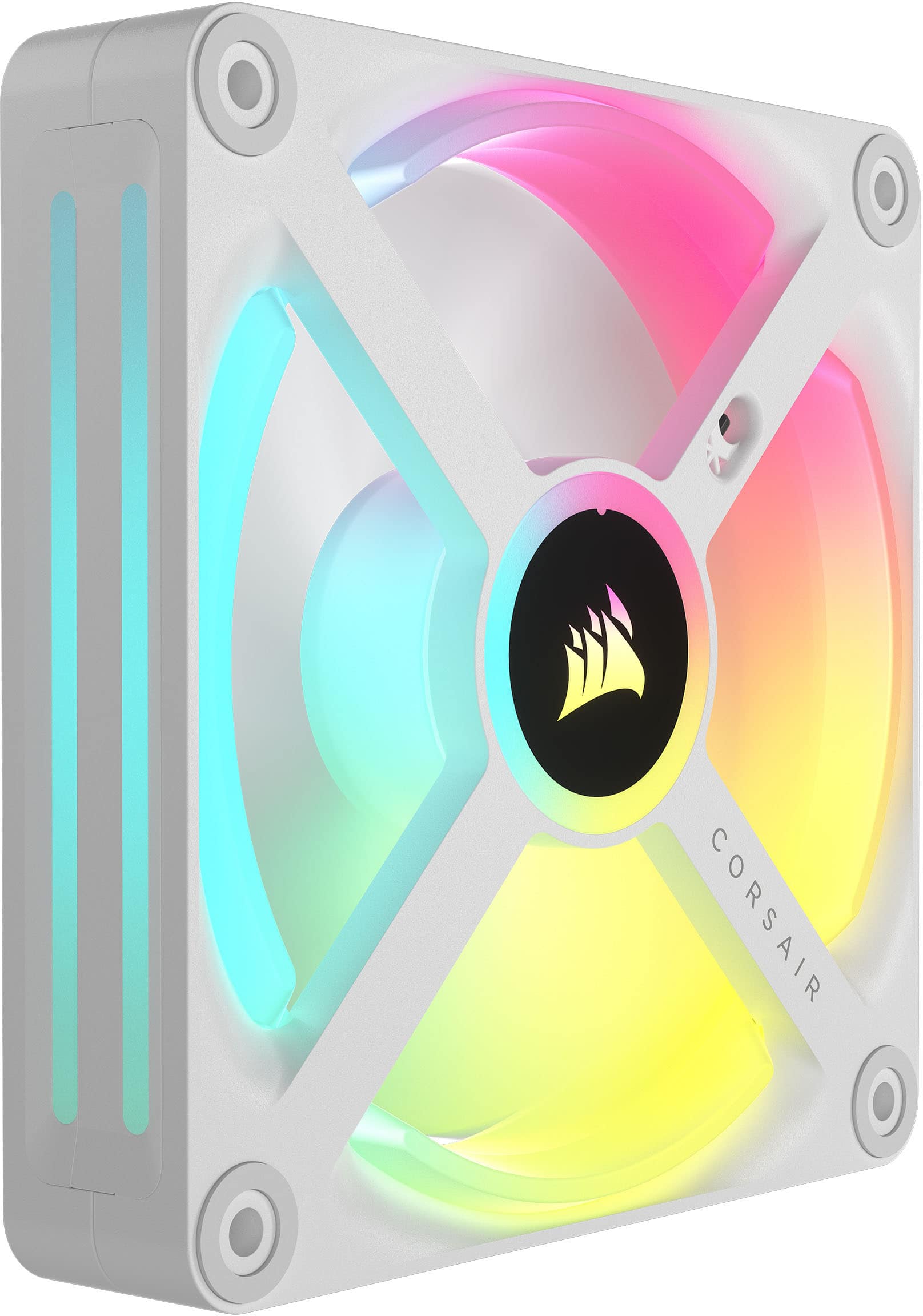 Alt View 14. CORSAIR - iCUE LINK QX120 RGB 120mm PWM Computer Case Fan with iCUE LINK System Hub Kit (3-pack) - White.