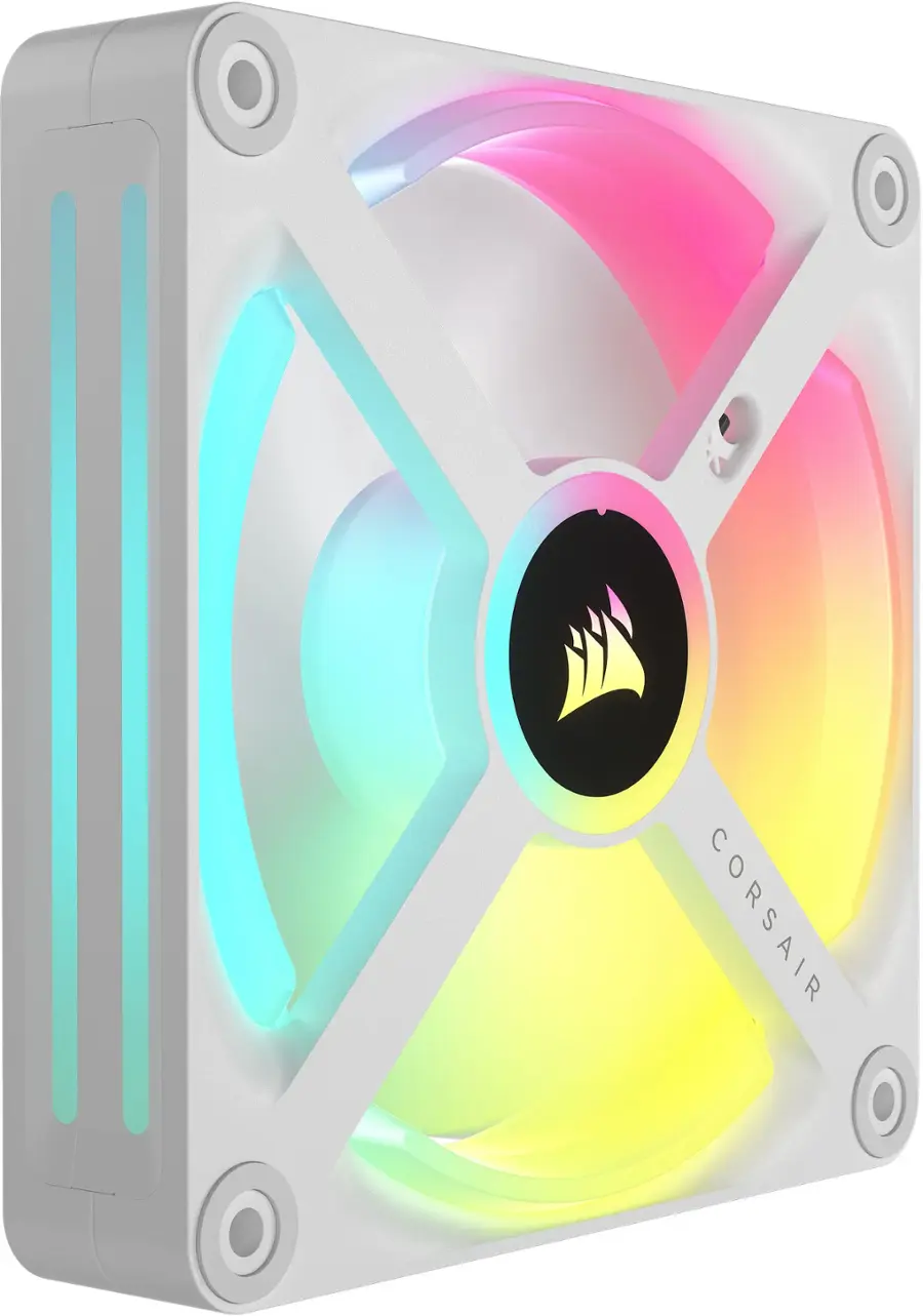 Alt View 14. CORSAIR - iCUE LINK QX120 RGB 120mm PWM Computer Case Fan with iCUE LINK System Hub Kit (3-pack) - White.