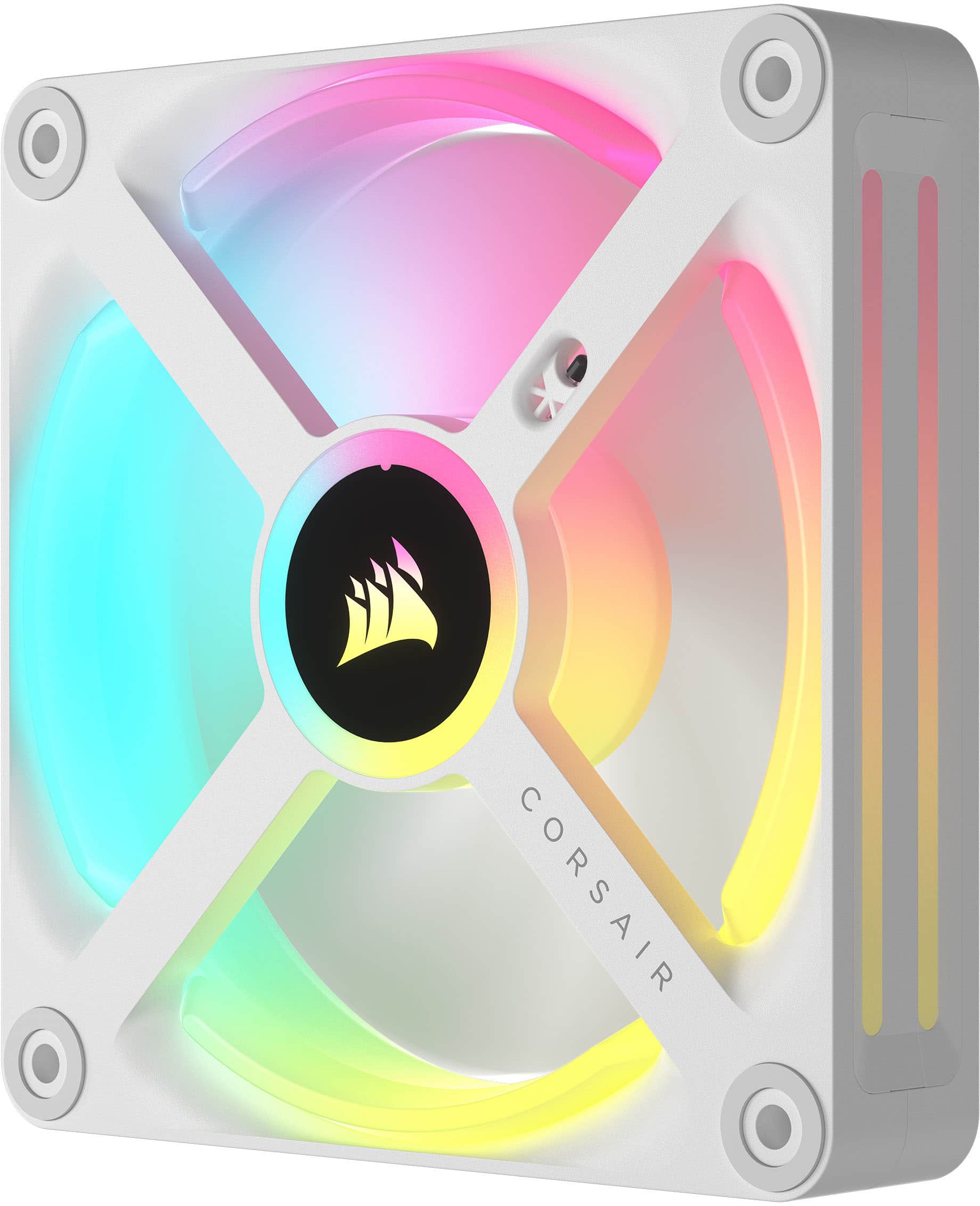 Alt View 15. CORSAIR - iCUE LINK QX120 RGB 120mm PWM Computer Case Fan with iCUE LINK System Hub Kit (3-pack) - White.