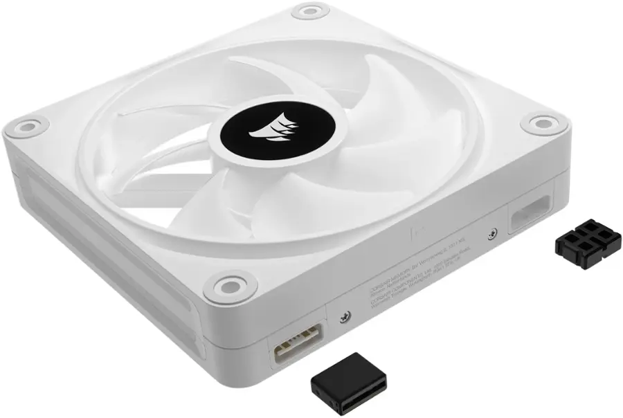 Alt View 19. CORSAIR - iCUE LINK QX120 RGB 120mm PWM Computer Case Fan with iCUE LINK System Hub Kit (3-pack) - White.