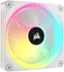 Alt View 1. CORSAIR - iCUE LINK QX120 RGB 120mm PWM Computer Case Fan with iCUE LINK System Hub Kit (3-pack) - White.