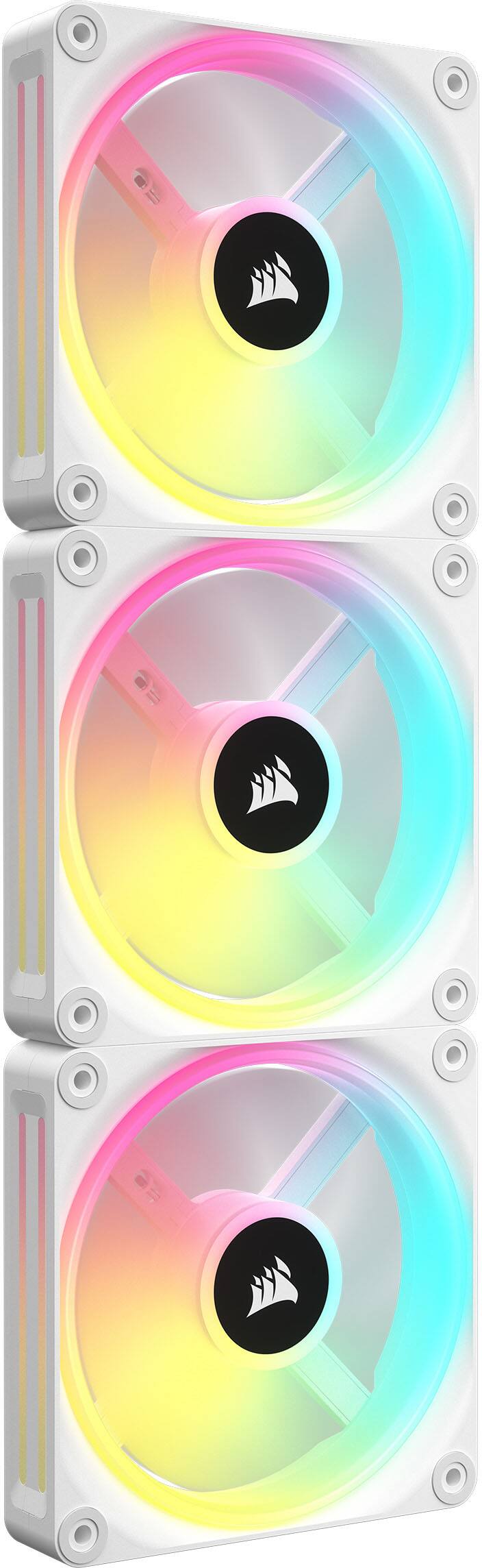 Alt View 20. CORSAIR - iCUE LINK QX120 RGB 120mm PWM Computer Case Fan with iCUE LINK System Hub Kit (3-pack) - White.