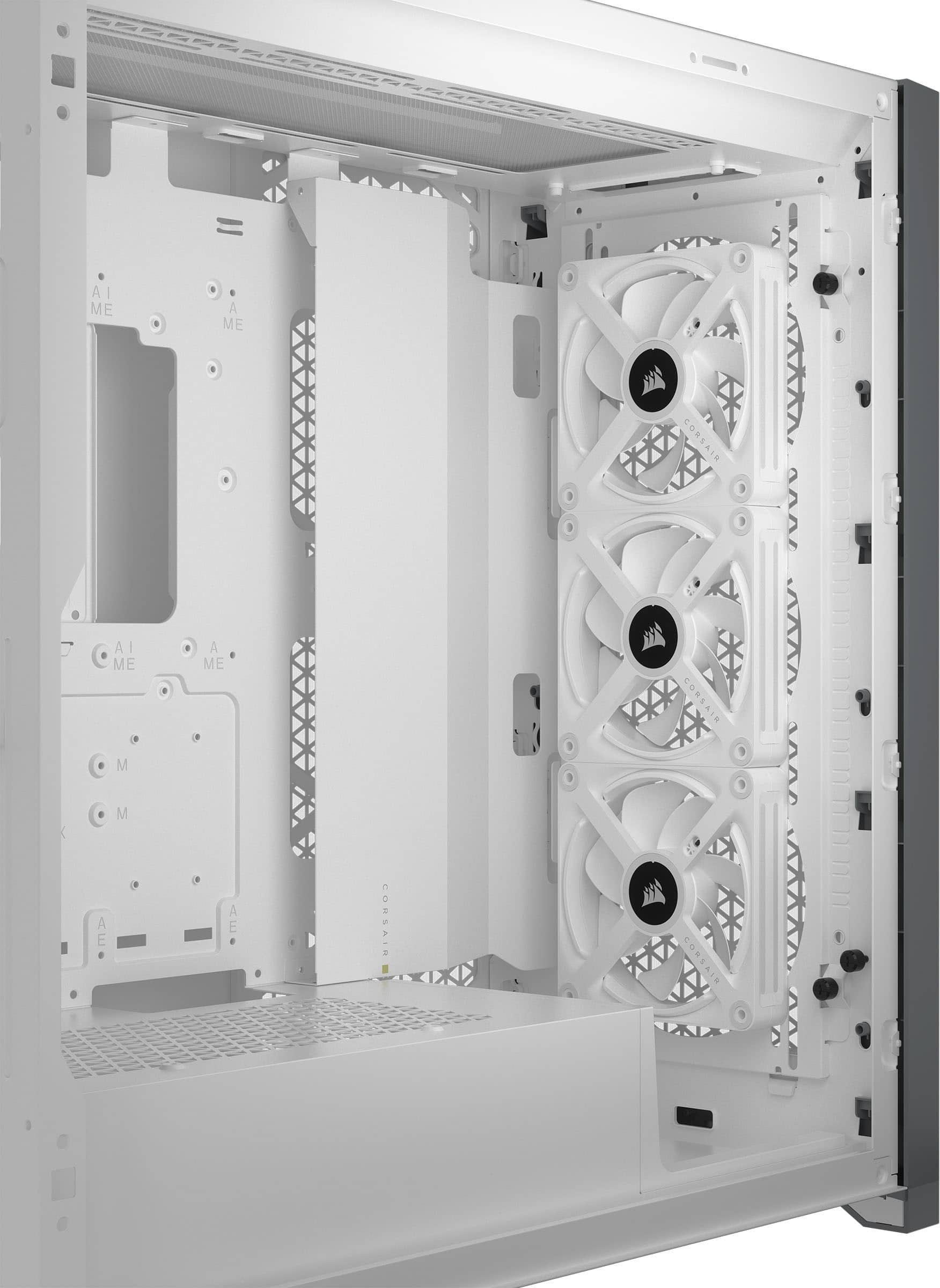 Alt View 24. CORSAIR - iCUE LINK QX120 RGB 120mm PWM Computer Case Fan with iCUE LINK System Hub Kit (3-pack) - White.