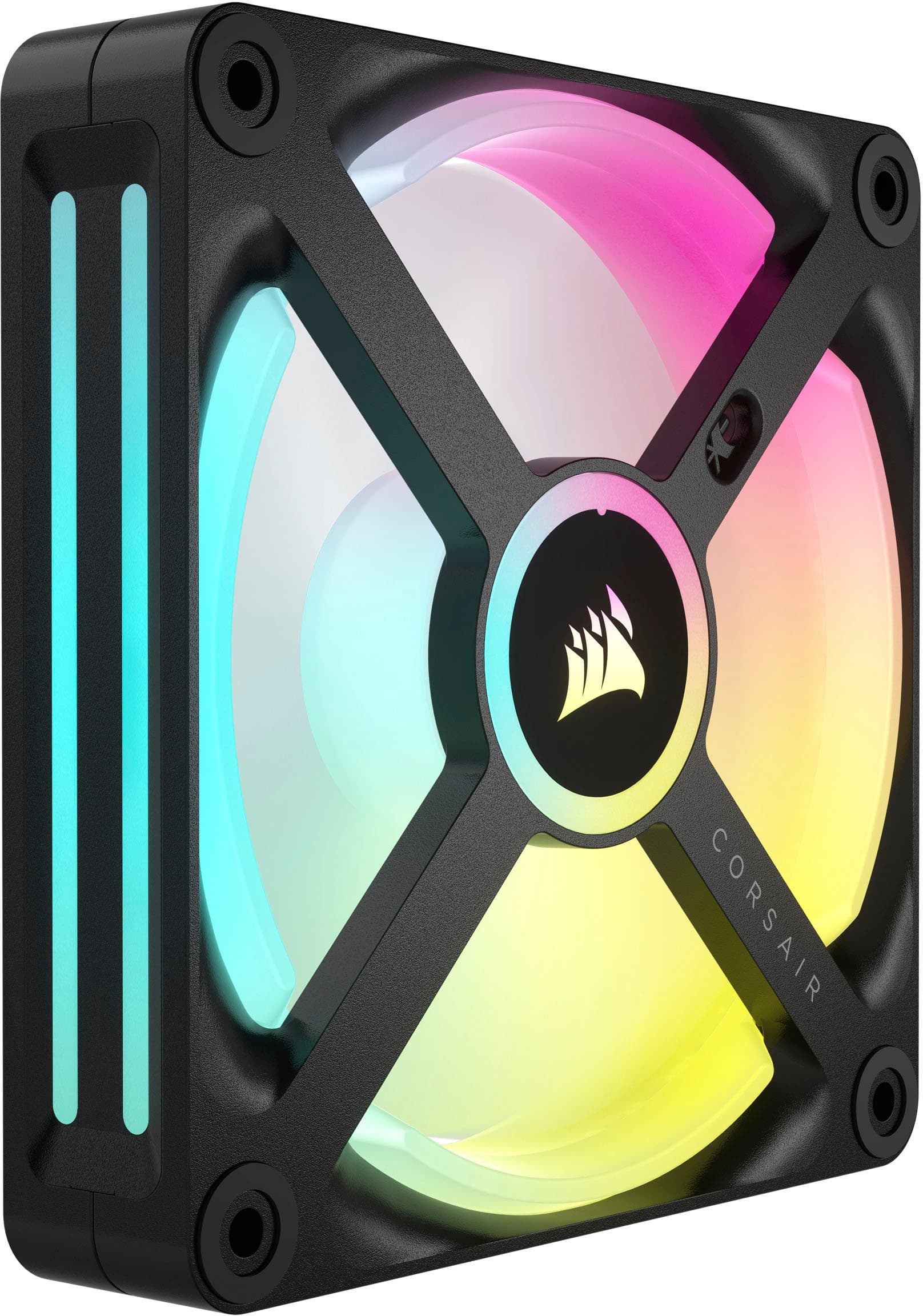 Alt View 14. CORSAIR - iCUE LINK QX120 RGB 120mm PWM Computer Case Fan with iCUE LINK System Hub Kit (3-pack) - Black.