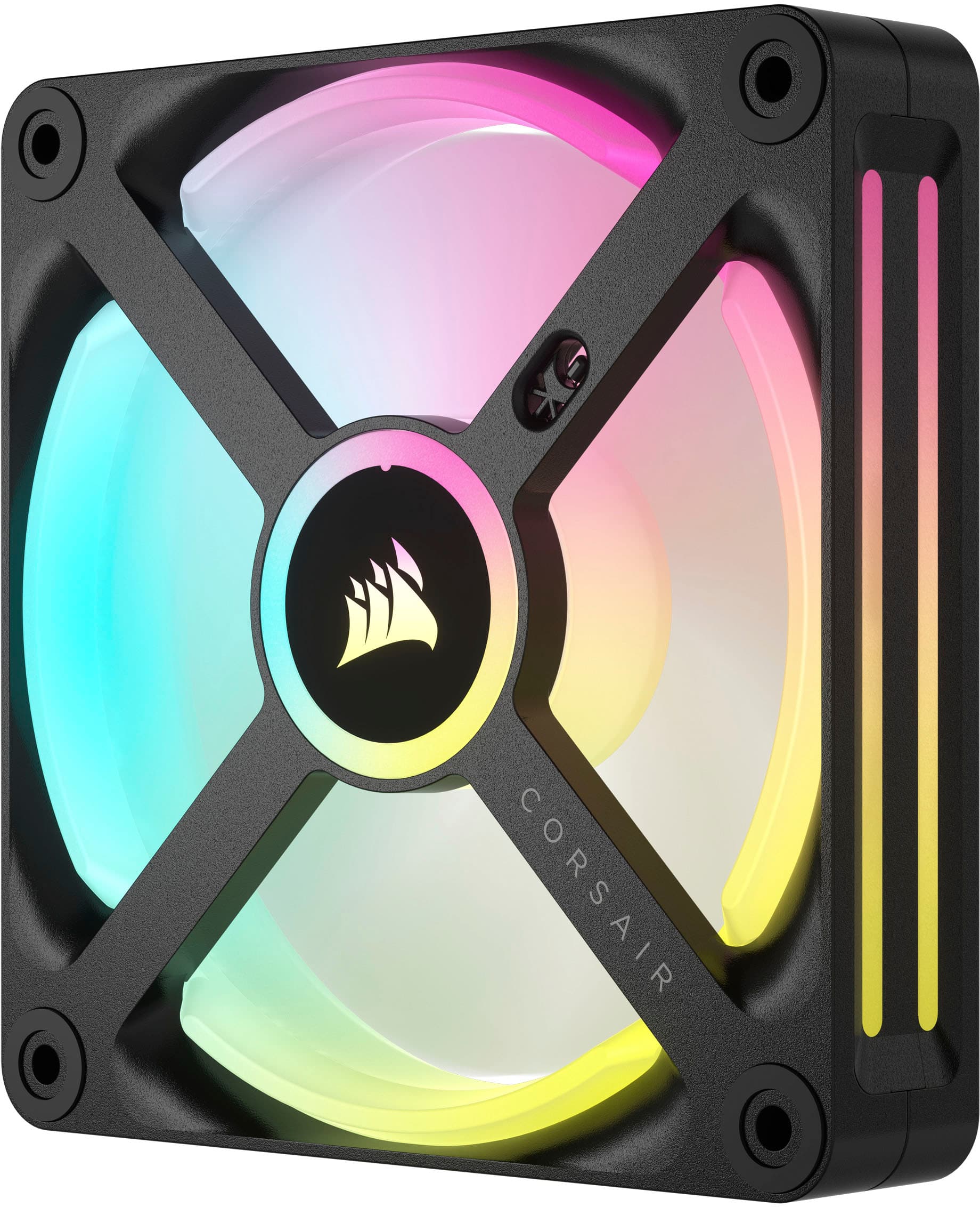 Alt View 15. CORSAIR - iCUE LINK QX120 RGB 120mm PWM Computer Case Fan with iCUE LINK System Hub Kit (3-pack) - Black.