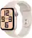 Front. Apple - Apple Watch SE 2nd Generation (GPS + Cellular) 44mm Starlight Aluminum Case with Starlight Sport Band - M/L - Starlight.
