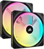 CORSAIR - iCUE LINK QX140 RGB 140mm PWM Computer Case with iCUE LINK System Hub Kit (2-pack) - Black