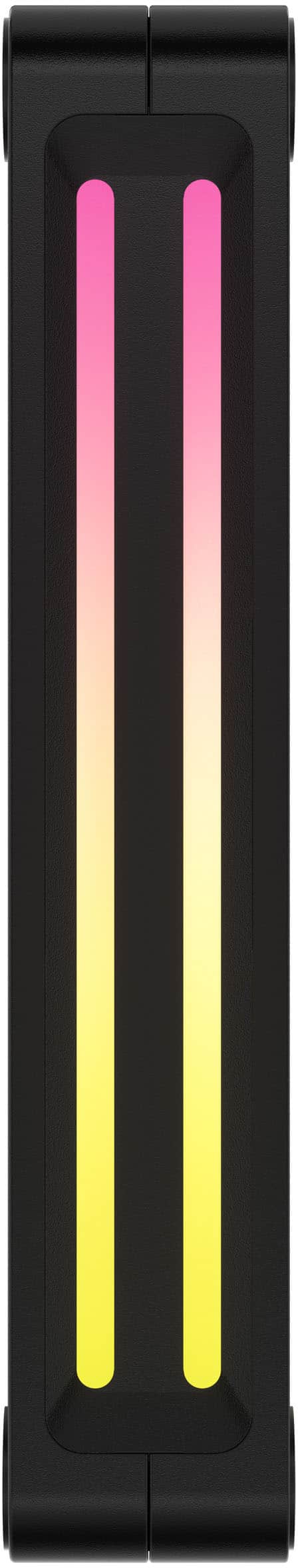 Alt View 13. CORSAIR - iCUE LINK QX140 RGB 140mm PWM Computer Case Fan with iCUE LINK System Hub Kit (2-pack) - Black.