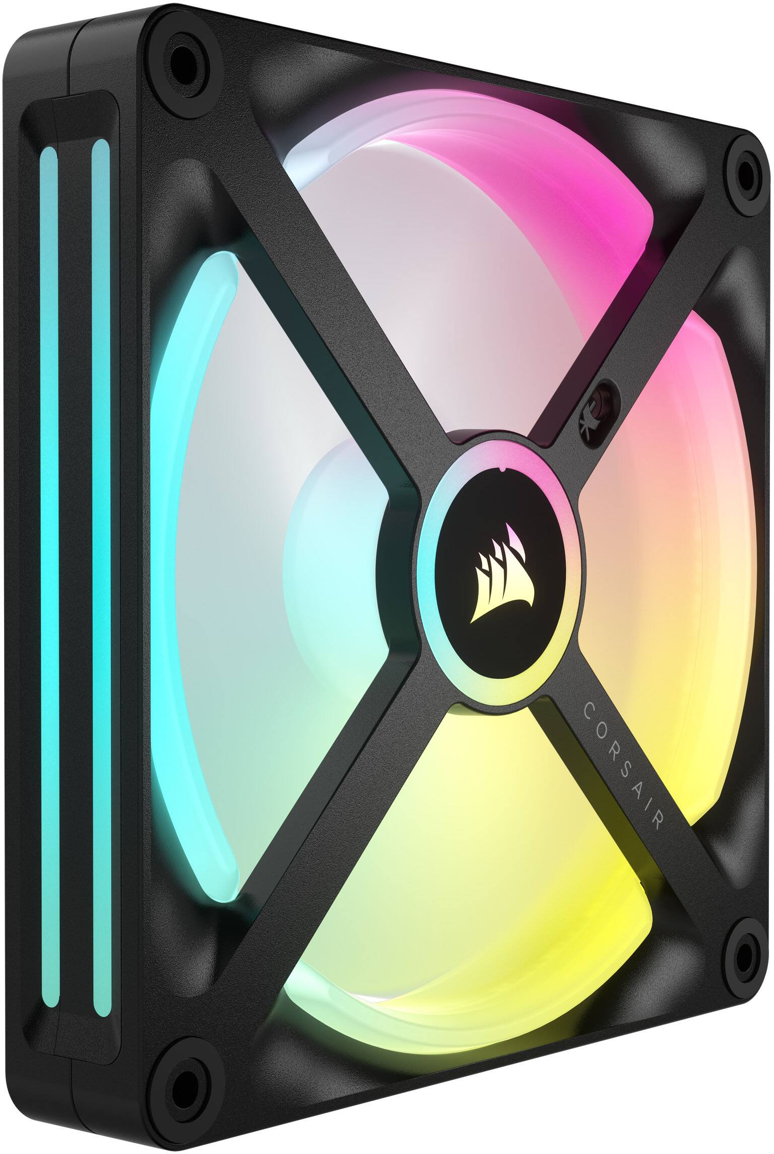 Alt View 14. CORSAIR - iCUE LINK QX140 RGB 140mm PWM Computer Case Fan with iCUE LINK System Hub Kit (2-pack) - Black.