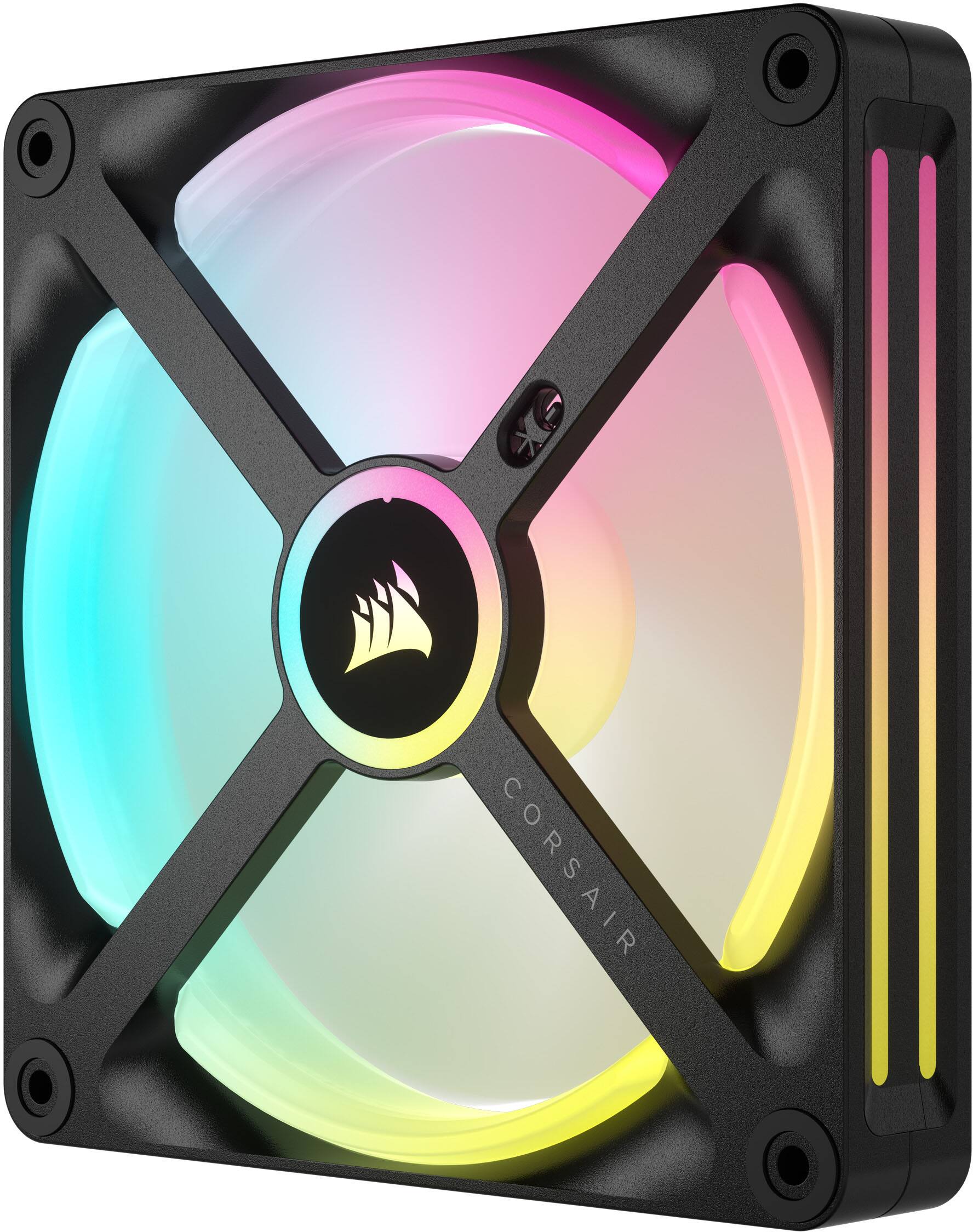 Alt View 15. CORSAIR - iCUE LINK QX140 RGB 140mm PWM Computer Case Fan with iCUE LINK System Hub Kit (2-pack) - Black.