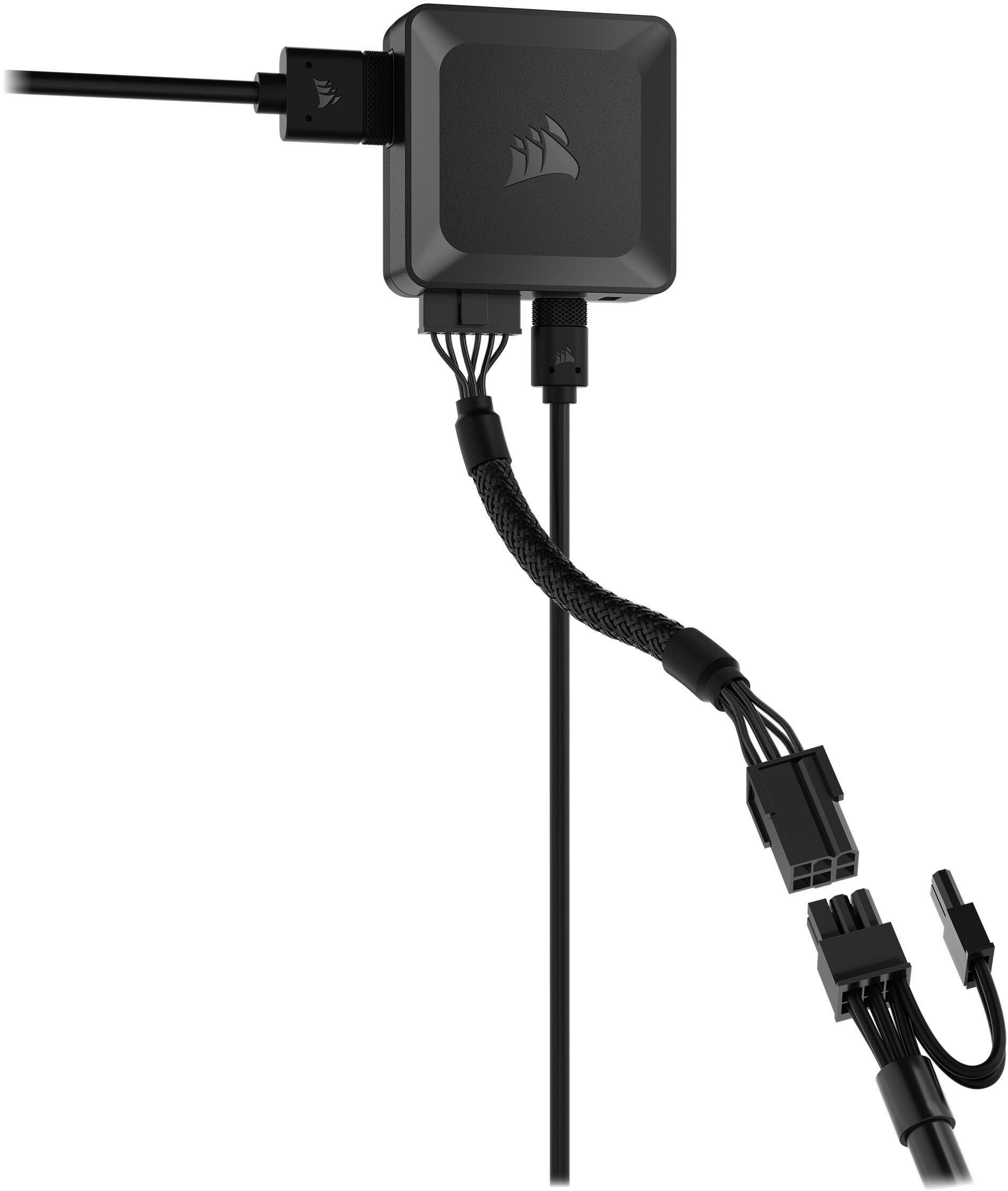 Alt View 22. CORSAIR - iCUE LINK QX140 RGB 140mm PWM Computer Case Fan with iCUE LINK System Hub Kit (2-pack) - Black.