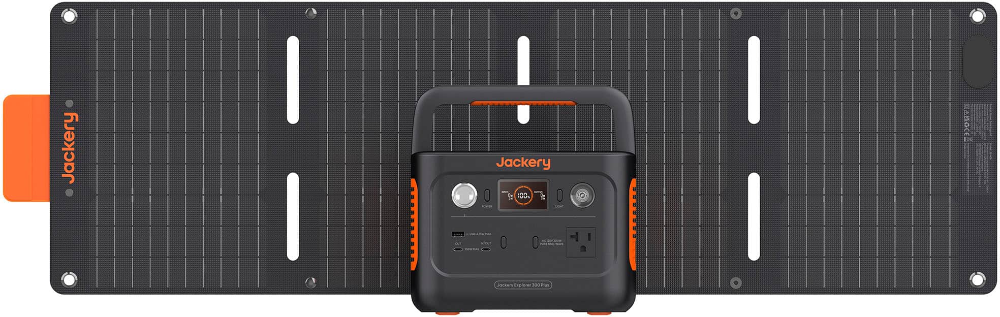 Alt View 11. Jackery - Explorer 300 Plus Portable Power Solar Generator + 40W Solar Panel - Black.