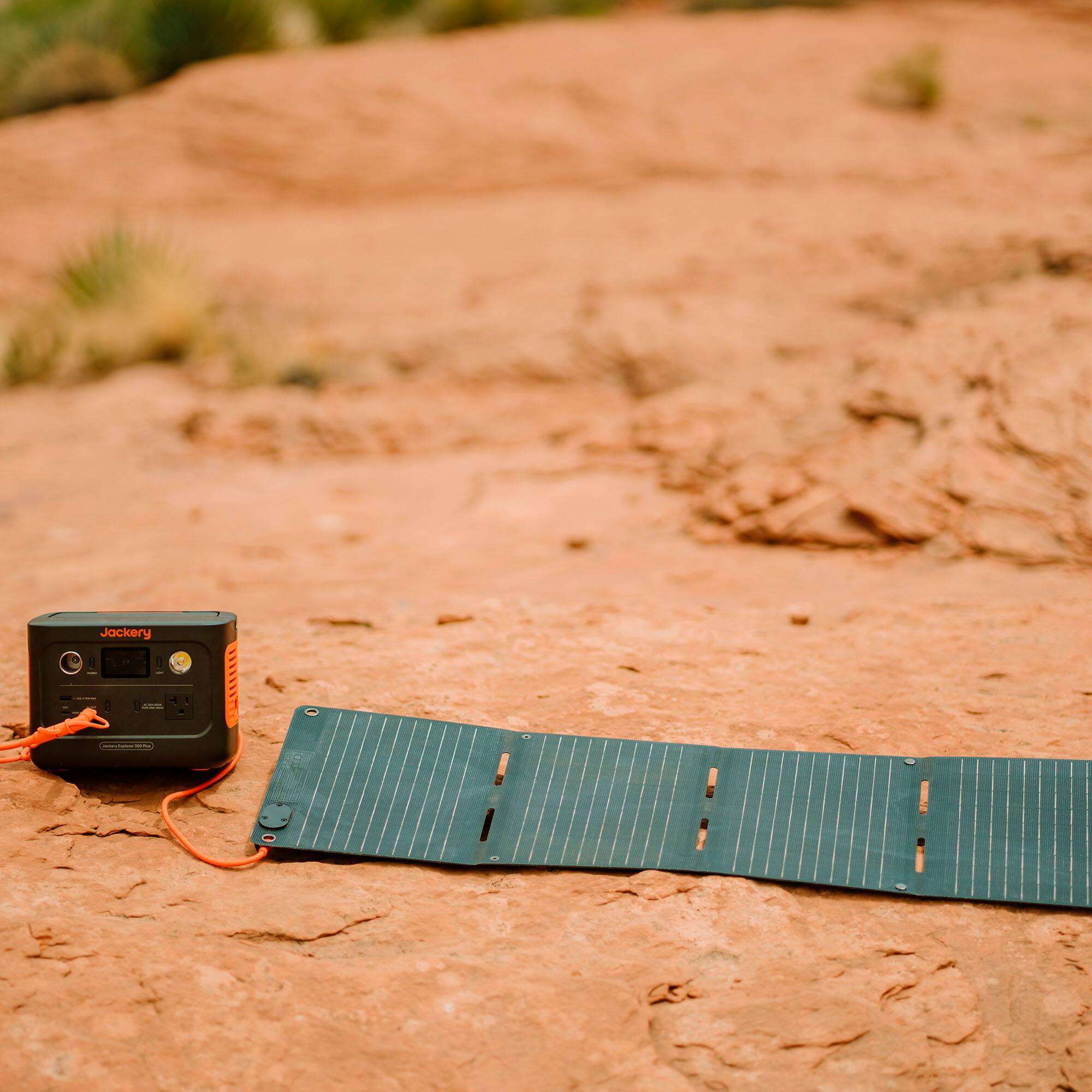 Alt View 14. Jackery - Explorer 300 Plus Portable Power Solar Generator + 40W Solar Panel - Black.